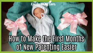 How to make the first months of new parenting easier. Photo of newborn sleeping in a bassinet via Depositphotos.