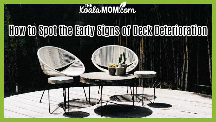 Spotting the Early Signs of Deck Deterioration. Photo of grey deck chairs sitting on grey deck by Sonnie Hiles on Unsplash