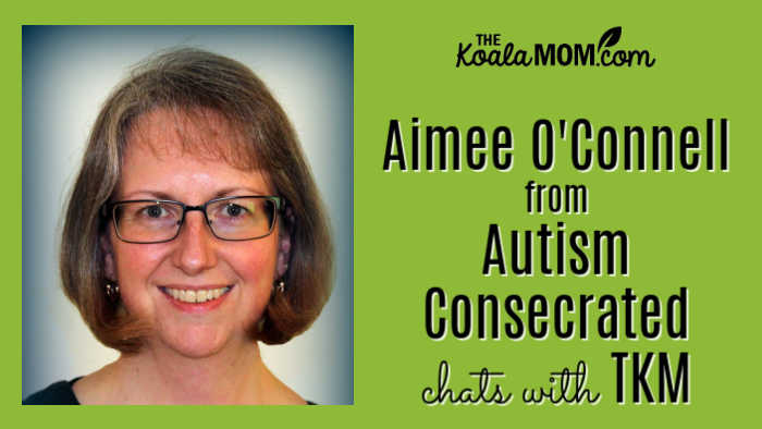 Aimee O'Connell from Autism Consecrated chats with TKM. Photo of Aimee via the Autism Consecrated website.