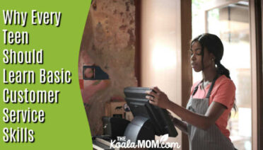 Why Every Teen Should Learn Basic Customer Service Skills. Photo of young black woman standing at computer check out by Andrea Piacquadio via Pexels.