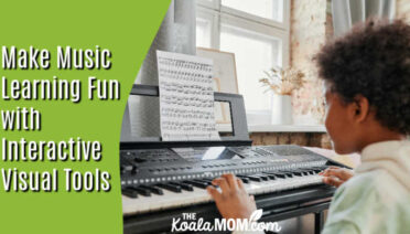 Make Music Learning Fun with Interactive Visual Tools. Photo of boy looking at sheet music above a keyboard by Boris Pavlikovsky via Pexels.