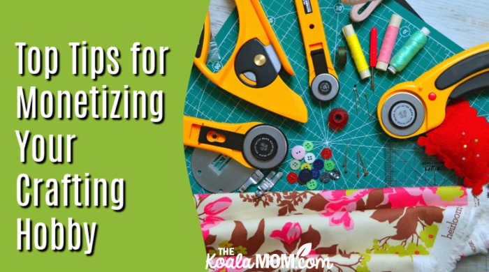 Top Tips for Monetizing Your Crafting Hobby. Photo of cutting mat, cutters, buttons and fabric by Adonyi Gábor via Pexels.