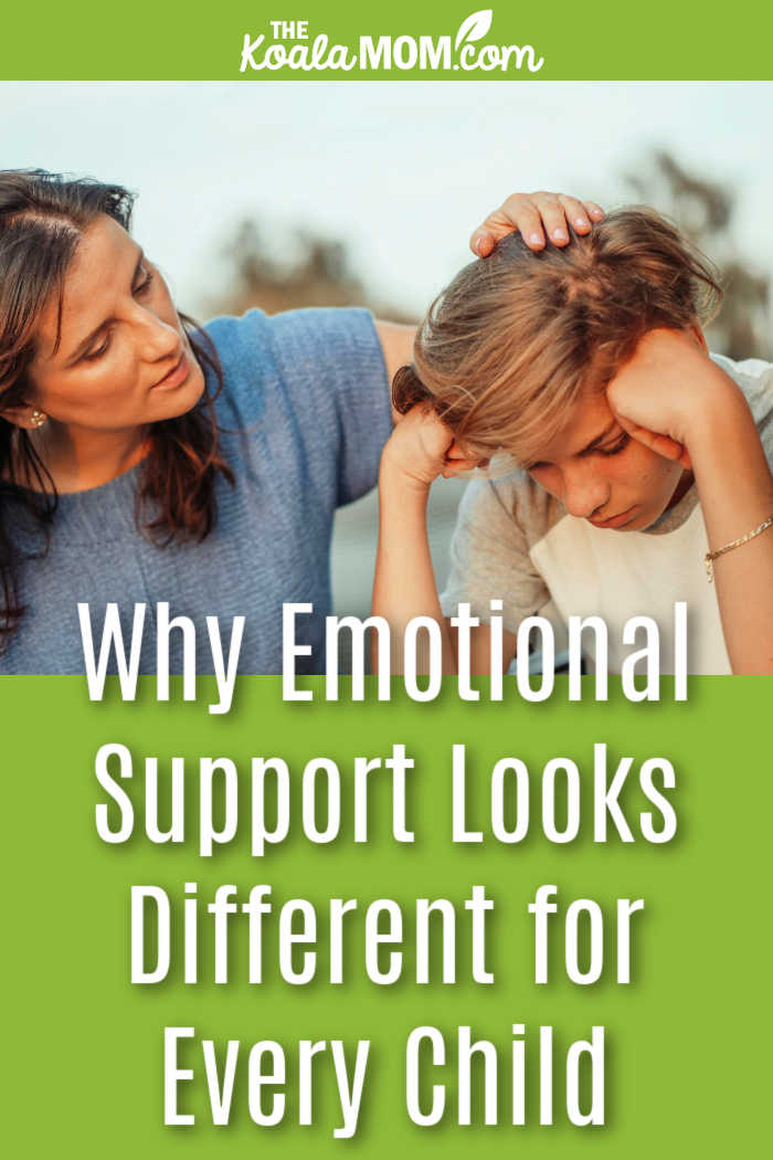 Why Emotional Support Looks Different for Every Child. Photo of mom stroking upset son's hair by Kindel Media via Pexels.